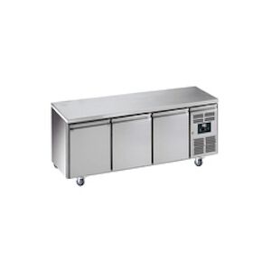 L2G - GN3100BT - desserte refrigeree inox centrale -18/-22°c, gaz r290, 3 p. gn1/1, sur roulettes ø 100 mm