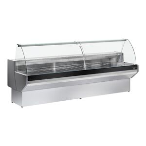 Chefook Comptoir Vitrine Réfrigéré Ventilé pour Épicerie Padova avec Réserve Réfrigérée Vitres Bombées Profondeur 91 cm -1°C/+7°C Personnalisable - Comptoir Vitrine Réfrigéré Ventilé pour Épicerie Padova avec Réserve Vitres Bombées 150 cm