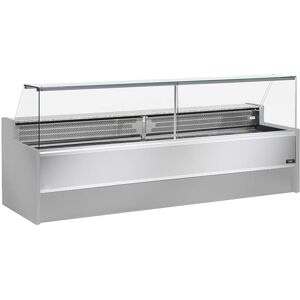 Chefook Comptoir Vitrine Réfrigéré Statique pour Épicerie Messina avec Réserve Réfrigérée +4°C/+6°C Vitres Droites Profondeur 98 cm - Comptoir Vitrine Réfrigéré Statique pour Épicerie Messina avec Réserve 200 cm