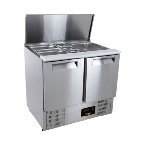 Chefook Saladette 2 Portes Avec Couvercle En Acier Inoxydable *Prix Chocs*