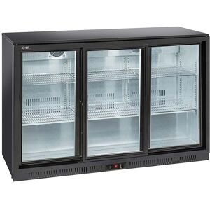 Chefook Arrière-Bar Réfrigéré 320 Litres +1°C/+10°C Avec 3 Portes Coulissantes H 90 cm