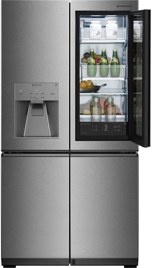 LG SIGNATURE Instaview LSR100 Smart 60/40 Fridge Freezer - Stainless Steel