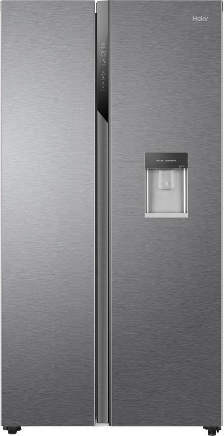 HAIER HSR3918EWPG American-Style Fridge Freezer - Silver, Silver