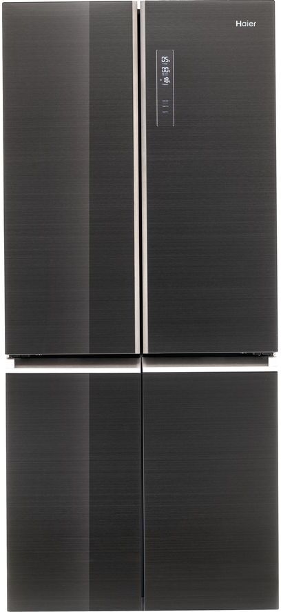 HAIER HTF-508DGS7 Fridge Freezer - Titanium Glass, Titanium