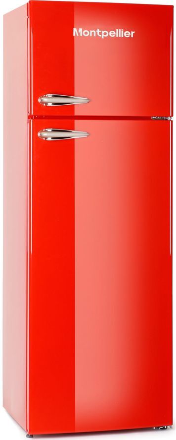 MONTPELLIER Retro MAB346R 80/20 Fridge Freezer - Red, Red