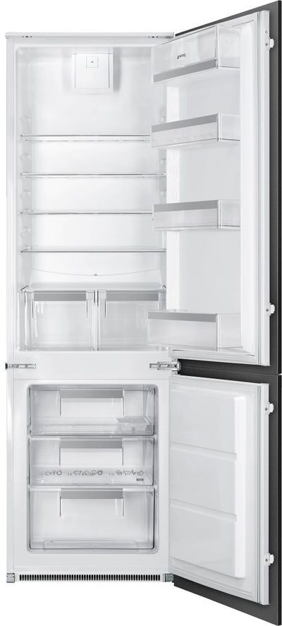 Smeg UKC81721F Integrated 70/30 Fridge Freezer - Sliding Hinge