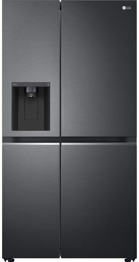 LG NatureFRESH GSLV71MCTF American-Style Smart Fridge Freezer - Matte Black, Black