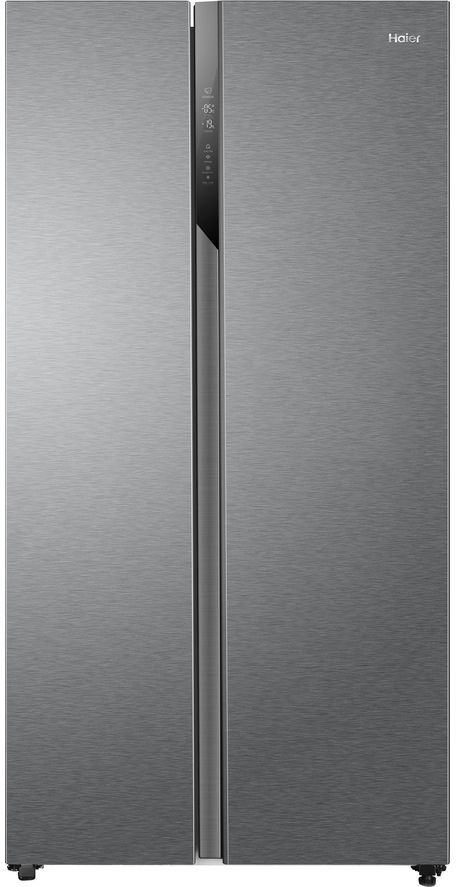 HAIER HSR3918ENPG American-Style Fridge Freezer - Silver, Silver