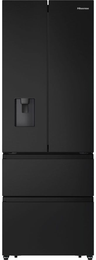 HISENSE PureFlat RF632N4WFF Fridge Freezer - Black Stainless Steel, Black