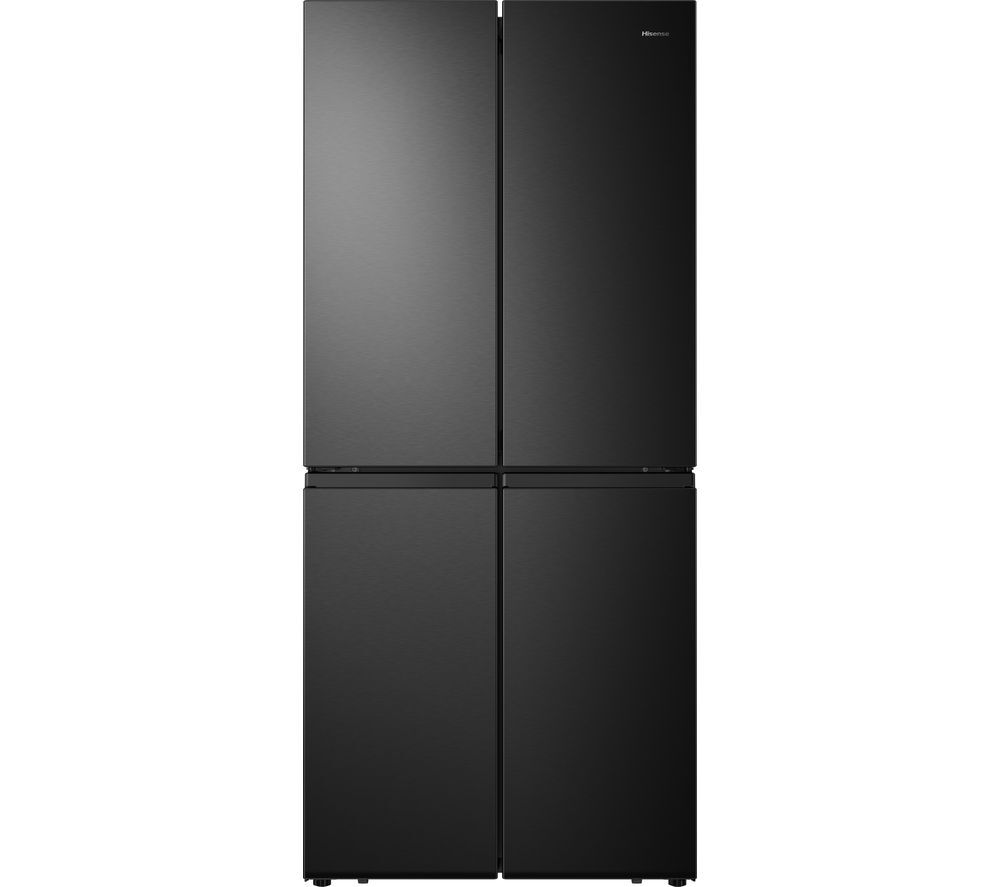 HISENSE PureFlat RQ563N4AF1 Fridge Freezer - Black Steel, Black