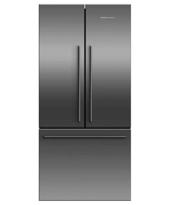 Fisher & Paykel RF522ADB5 Freestanding French Style Fridge Freezer-Black Steel