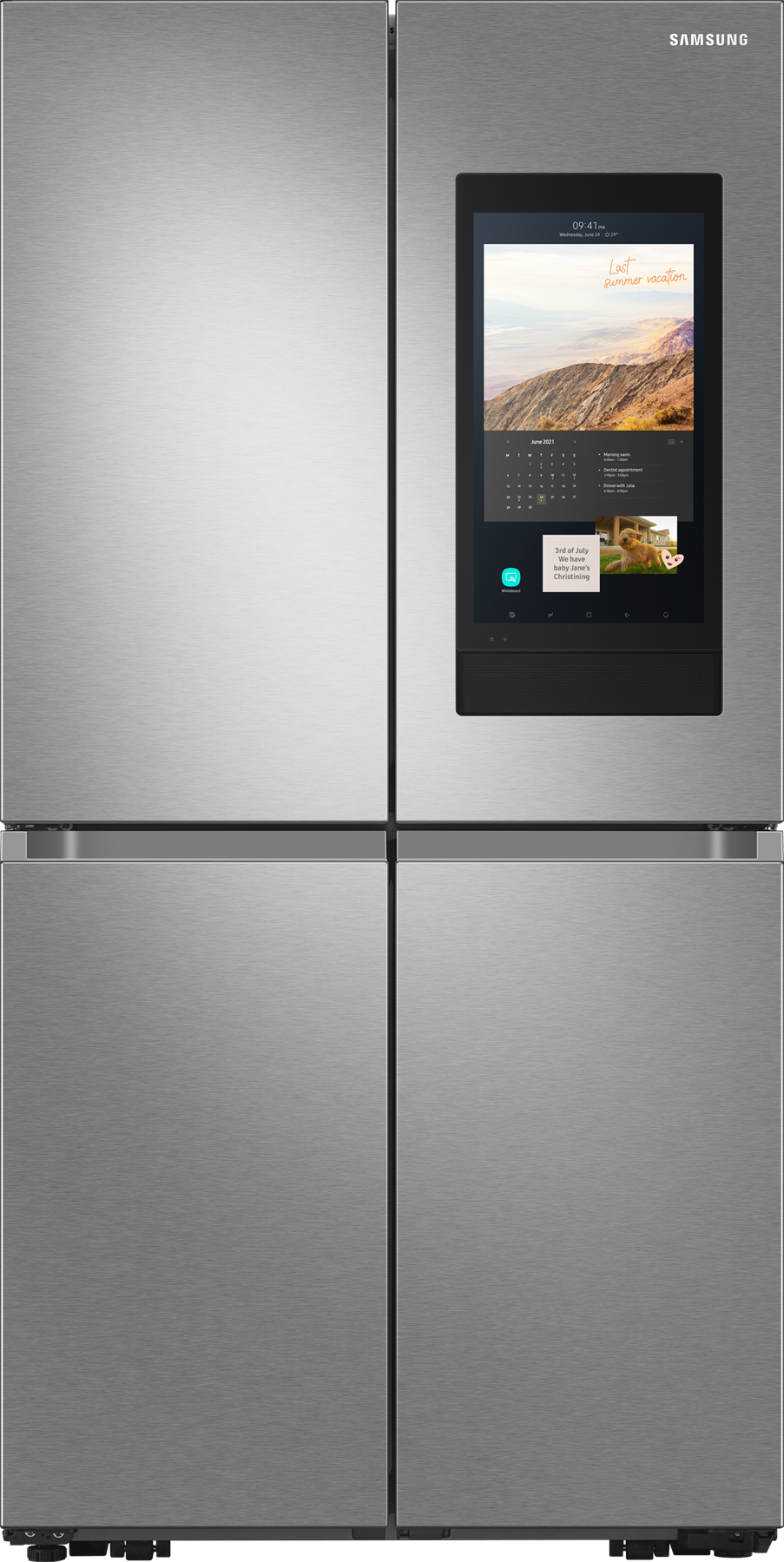 SAMSUNG Rf9000 Family Hub French Style Fridge Freezer With Beverage Centre™ Silver 637