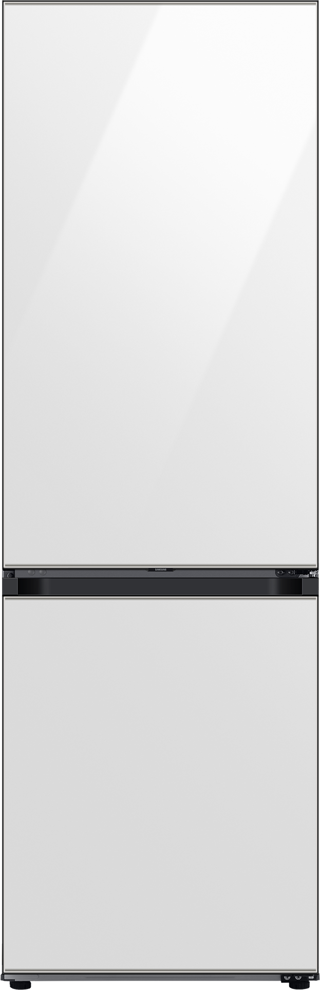 SAMSUNG Bespoke 1.85M Fridge Freezer (Glass) 344L Clean White