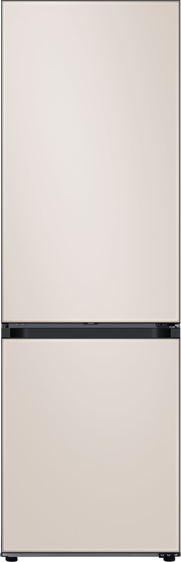 SAMSUNG Bespoke 1.85M Fridge Freezer (Glass) Satin Beige 344L