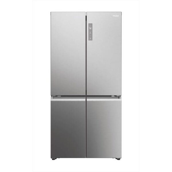 haier frigorifero 4 porte hcr79f19enmm classe e 646 lt-platino, acciaio inossidabile