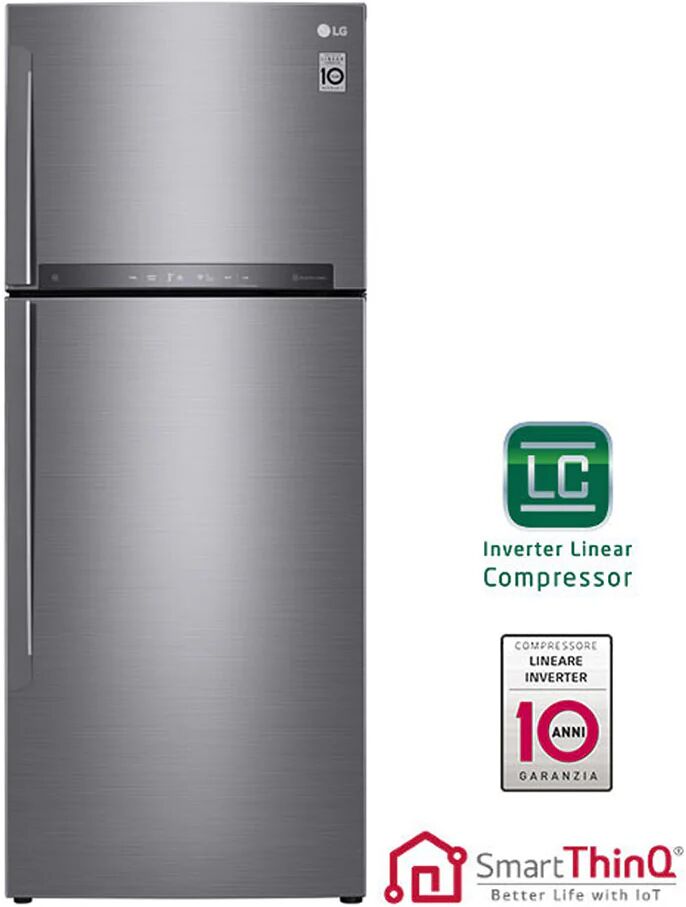 LG GTB574PZHZD Doppia porta , Platino, Argento 438L