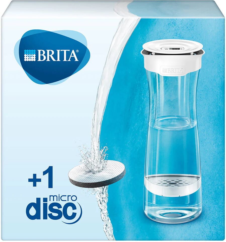 Brita Bottiglia filtrante per acqua bianca (1.3l) incl. 1 x filtro MicroDisc - adatta alla porta del frigorifero con Memo digitale