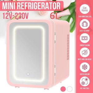 Crown Global 6L Mini Fridge Mirror Cosmetics Refrigerator Fruit Ceverage Cooler Small Refrigerator Student Dormitory Fridge