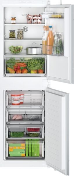 Bosch KIN85NSF0G Built-in fridge-freezer with freezer at bottom  sliding hinge