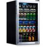 NewAir 19 in. 126 (12 oz) Can Freestanding Beverage Cooler Fridge with Adjustable Shelves - Stainless Steel