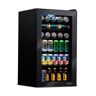 NewAir 19 in. 126 (12 oz.) Can Freestanding Beverage Cooler Fridge with Adjustable Shelves, Modern Black