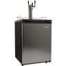 EdgeStar Triple Tap 24 in. Full Size Beer Keg Dispenser with Digital Display in Stainless Steel