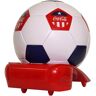 Koolatron Soccer Ball Mini Fridge, 5 Can Beverage Cooler with Hidden Opening, White Red Black