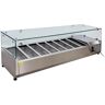 Elite Kitchen Supply 59 in. 2.1 cu. ft. Commercial Countertop Sandwich Prep Table Refrigerator EV139 Stainless Steel