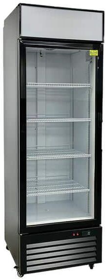 Elite Kitchen Supply 24.6 in. 14.5 cu. ft. Commercial One Glass Door NSF Refrigerated Display ESM25 Black