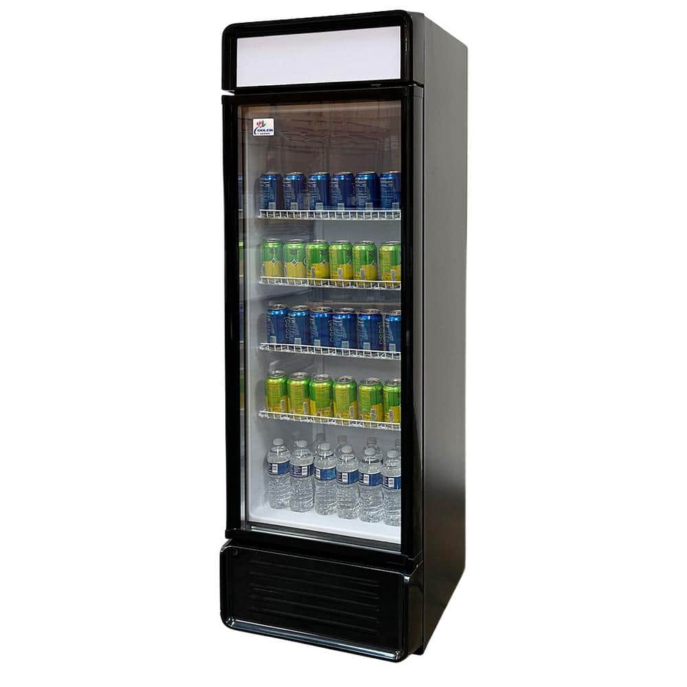 Cooler Depot 22 in. 9 cu. ft. Glass Door Merchandiser Refrigerator in Black