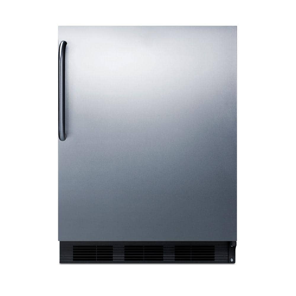 Summit Appliance 5.1 cu. ft. Mini Refrigerator with Freezer in Stainless Steel