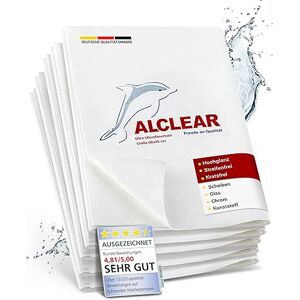 ALCLEAR PREISVORTEIL! 5er Set  Ultra-Microfaser Fenstertücher Scheibentuch 40x45 cm weiß (bekannt als 