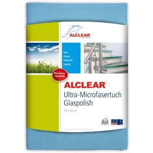 ALCLEAR Ultra-Microfasertuch Glaspolish 70x50 cm blau Glaspoliertuch Glastuch Gläsertuch Geschirrtuch, wie ein blaues Wundertuch