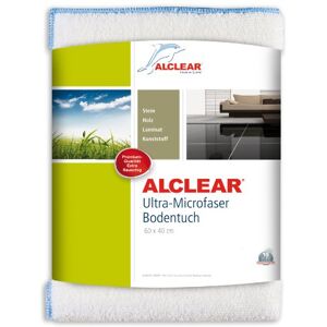 ALCLEAR 950009 Mikrofaser Bodentuch, 60x40 cm, Spezialtuch aus Ultramikrofaser für alle Fußböden, weiß