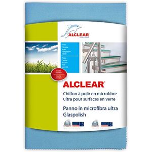 ALCLEAR 820051UM Poliertuch, Mikrofaser Ultra für die Oberflächen aus Glas blau Maße 70 x 50 cm