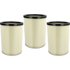 Vhbw - Filterset 3x Faltenfilter Ersatz für Kärcher 6.904-048.0 für Nass- & Trockensauger - Filter, Patronenfilter, Papier / Kunststoff, Weiß