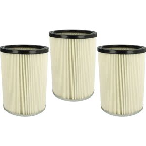 Vhbw - Filterset 3x Faltenfilter Ersatz für Kärcher 6.904-325.0 für Nass- & Trockensauger - Filter, Patronenfilter, Papier / Kunststoff, Weiß