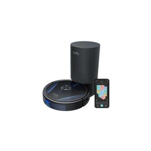 Eufy RoboVac LR30 Hybrid+, Støvpose, Sort, Rund, 3 L, 62 dB, 0,2 L