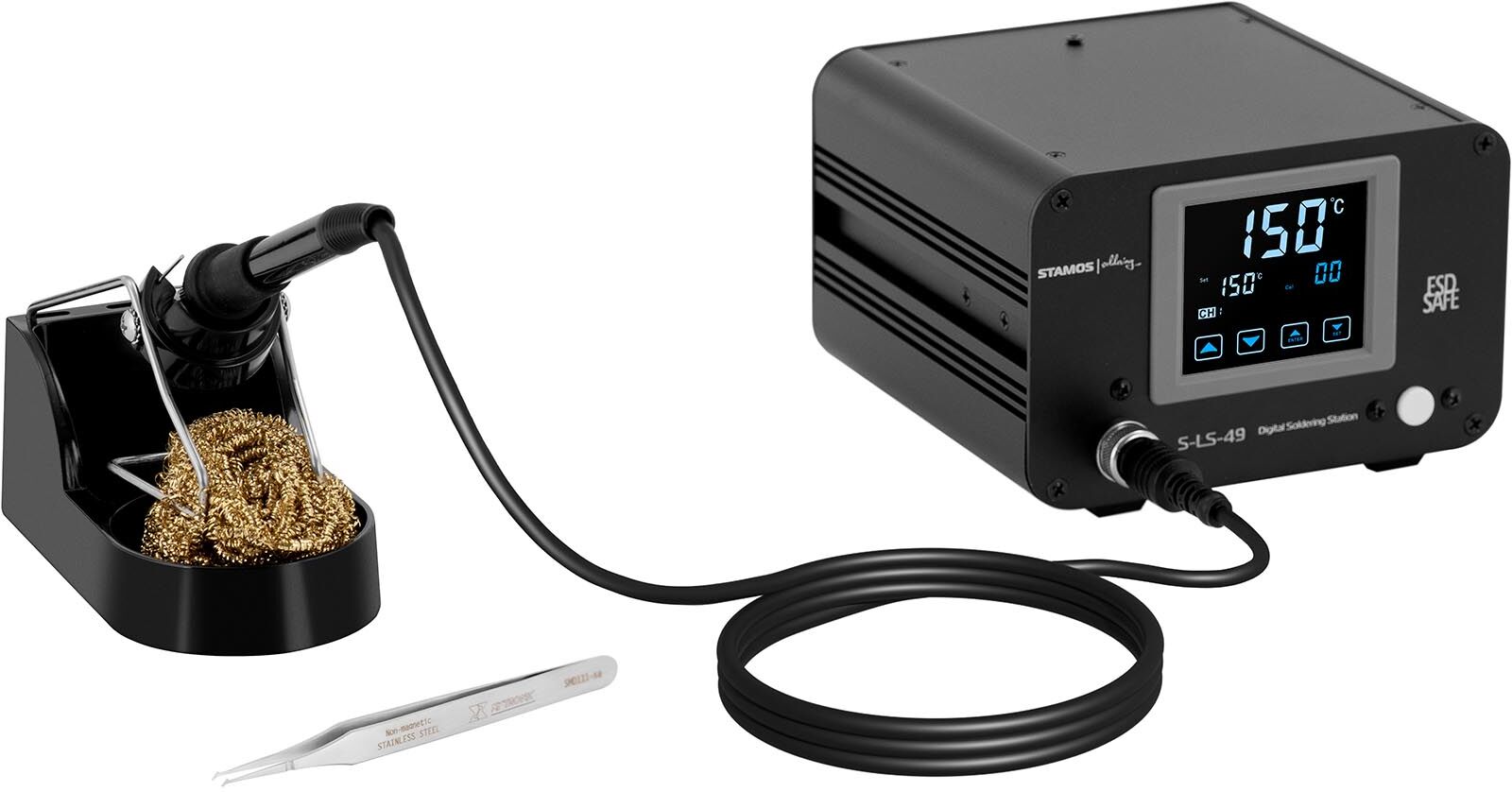 Stamos Soldering Loddestation - digital - 100 W - LCD-touch