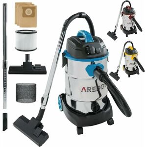 Arebos - Aspirateur Industriel Aspirateur Professionnel avec Prise 1600W 30L Acier Inoxydable Fonction de soufflage Bleu - Bleu - Publicité