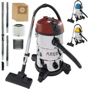 Aspirateur Industriel 6en1 1300W 30L Acier Inoxydable Fonction de soufflage Rouge - Rouge - Arebos - Publicité