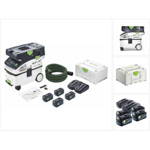 Festool - ctlc midi I-Plus Aspirateur sans fil mobile 36 v ( 2x 18 v ) classe de poussière l ( 577671 ) + 4x batterie 5,0 Ah + chargeur double + - Publicité