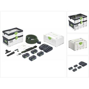 Festool - ctmc sys hpc 4,0 I-Plus Aspirateur sans fil mobile 36 v ( 2x 18 v ) Classe de poussière m ( 576942 ) + 4x batterie 4,0 Ah + chargeur + Systainer - Publicité