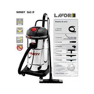 Lavor Pro - Aspirateur eau et poussières en inox 2400W 65L 130l/s - WINDY 265 IF - Publicité