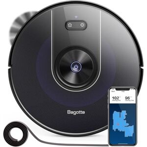 Aspirateur robot Bagotte BG800, 28W, aspiration de 2200 Pa, avec une autonomie de 100 minutes, systeme de navigation multiple. - Neuf