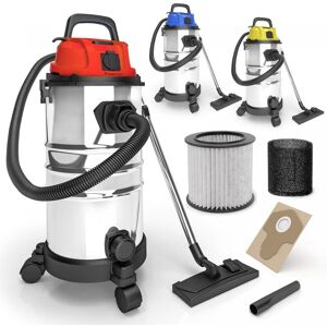 Aquamarin TIMBERTECH® Aspirateur Industriel - 30 l, Fonction de Soufflage, 2300 W, 3 Filtres, avec Kit de Nettoyage, en Rouge - Aspirateur à Sec et Humide, Aspirateur Eau et Poussière - Publicité