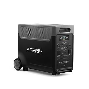 AFERIY Generateur Electrique Portable CA 3600W (7200W Pic), Station Silencieux Solaire 3840Wh LiFePO4, UPS, Générateur Électrique Onduleur Alimentation de Secours à Domicile Camping, Garantie 7 Ans - Publicité