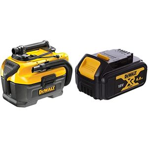 DeWalt Aspirateur de Chantier Classe L DCV584L-QW & Batterie XR 18V 4 Ah Li-ION DCB182-XJ Compatible avec Tous Les Outils XR 18V Bricolage et Jardin Témoin de Charge Lumineux - Publicité