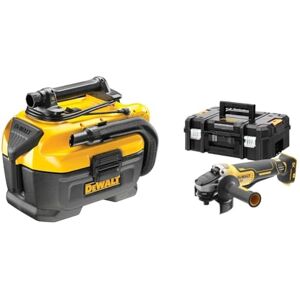 DeWalt Aspirateur de Chantier Classe L DCV584L-QW Aspirateur 7,5L sur Secteur ou Batteries XR & Meuleuse Brushless XR 18V 5Ah Li-ION DCG406NT-XJ Meuleuse sans Fil - Publicité