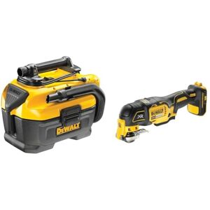 DeWalt Aspirateur de Chantier Classe L DCV584L-QW Aspirateur 7,5L sur Secteur ou Batteries XR & Outil Oscillant Multi Cutter 18V sans Fil Brushless Livré avec Jeu d'Accessoires de Coupe - Publicité